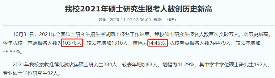 21有多少人考研?11所高校公布報名人數!報考人數422萬!