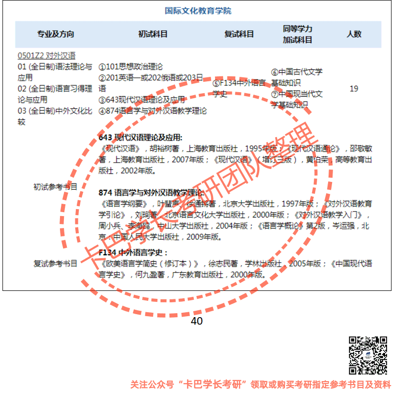 南京師范大學考研對外漢語教學專業綜合考研真題資料和答案