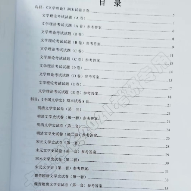 蘇州大學21考研文學理論資料目錄