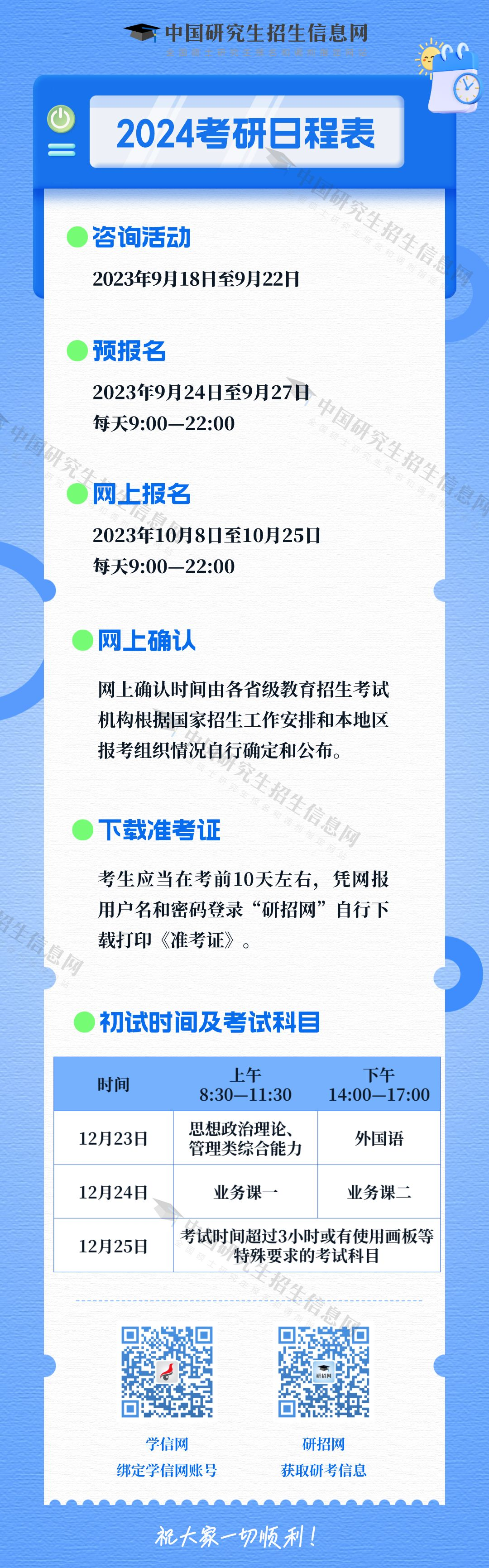 2024考研時間定了！24考研日程表，這些注意事項(xiàng)你要知道！